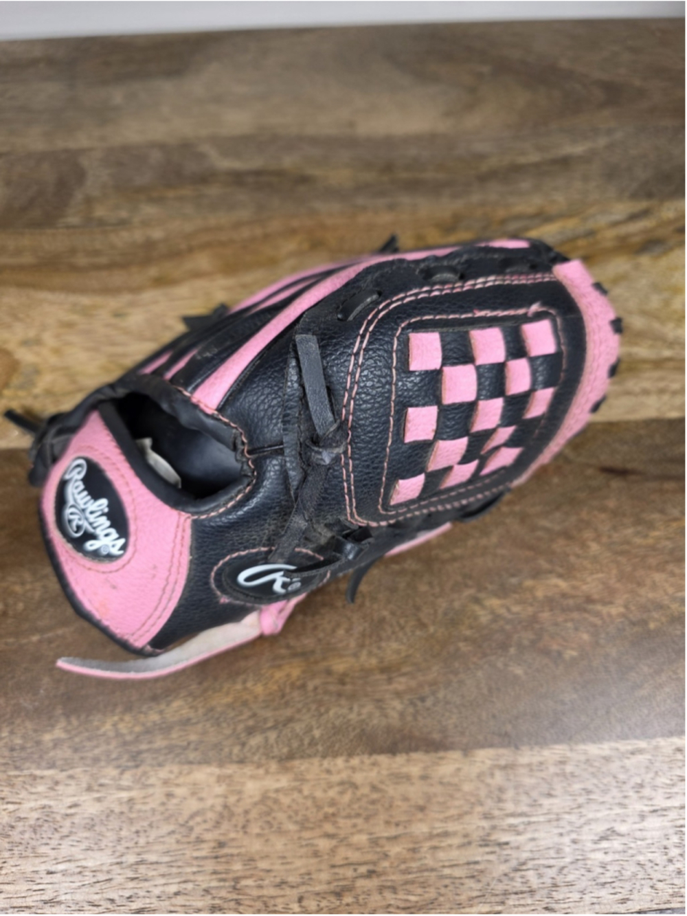 Rawlings PL90PB 9" Youth T-Ball Baseball Glove Pink Black Players Series RHT